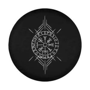 Celtic Norse Vegvisir stave runic circle design for Jeep Cherokee spare tire cover