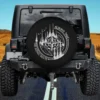 Compass and pine trees always take the scenic route spare tire cover no camera hole