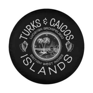 Compass rose palm beach Turks and Caicos Islands vintage design illustration