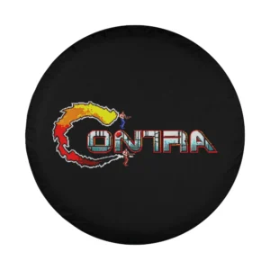 Contra logo pixel art retro gamer nostalgia design for spare tire cover