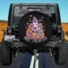 Witch Hat Cow Jack-O-Lantern Halloween Spare Tire Cover No Camera Hole