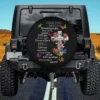 Cross with roses and butterflies Christian faith spare tire cover no camera hole