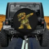 dabbing camo teddy bear hip hop camouflage spare tire cover without camera hole