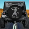 dabbing cartoon cat just dab slogan spare tire cover no camera hole for Jeep