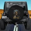 Dachshund with sunglasses, whisky glass, and cigarette funny spare tire cover no camera hole