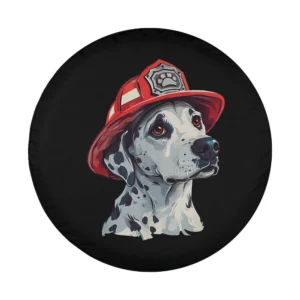 Dalmatian dog firefighter hat firehouse dog spare tire cover design only