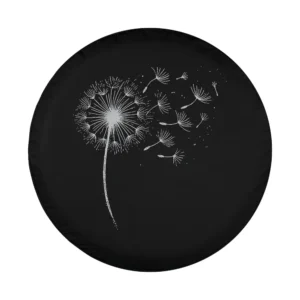 Minimalist dandelion flower with blowing seeds wild flowers garden design