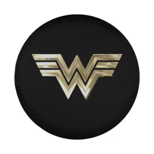 DC Comics Wonder Woman gold metallic logo design for spare tire cover