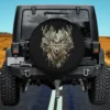 Deer pine forest wilderness nature art spare tire cover for RV, Jeep, SUV