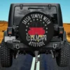 Distressed German flag clover and Irish temper text St. Patrick's Day spare tire cover no camera hole
