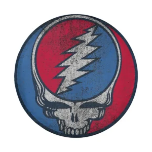 Distressed Steal Your Face skull vintage band design for spare tire cover