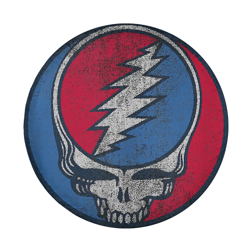 Distressed Steal Your Face skull vintage band design for spare tire cover