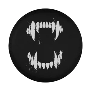 distressed vampire monster teeth dog Halloween horror graphic design
