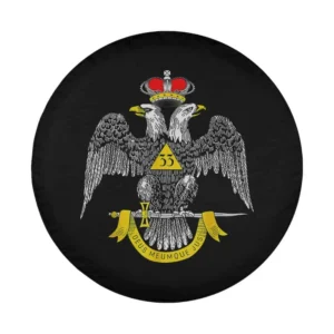 33rd degree Scottish Rite double-headed eagle and red crown design