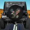 eagle camouflage american flag patriotic spare tire cover no camera hole