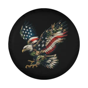 eagle camouflage american flag patriotic tire cover design only