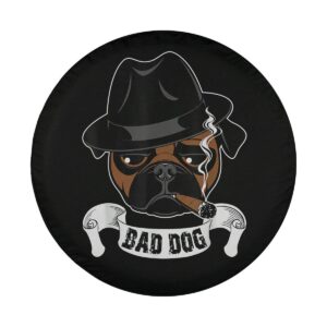 fedora cigar French bulldog bad dog design for spare tire cover