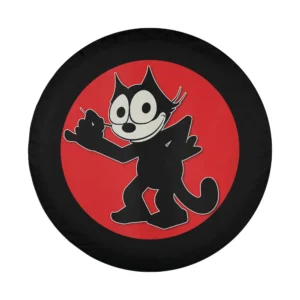 Felix cartoon cat red sunset sly smiling design for spare tire cover
