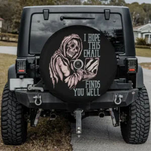 framework skeleton laptop halloween spare tire cover with backup camera hole