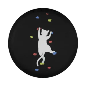 funny bouldering cat colorful climbing holds tire cover design only
