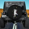 funny bouldering cat colorful climbing holds spare tire cover no camera hole