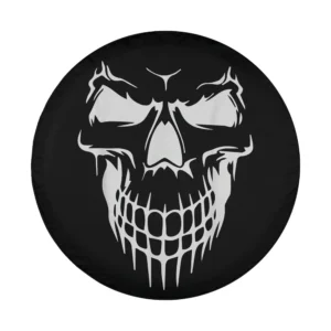funny skeleton scary face skull halloween spare tire cover design only graphic