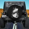 funny tattoo cat banner leaves spare tire cover no camera hole for Jeep SUV RV