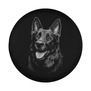 German Shepherd dog pet art design for spare tire cover
