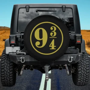 Gold 9 3 4 circle Harry Potter spare tire cover for Honda CRV no camera hole