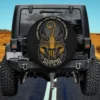Gold scorpion mandala Scorpio zodiac spare tire cover with no camera hole for Jeep or SUV