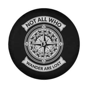 Graphic compass and not all who wander are lost quote design only