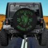 Green distressed harp and shamrocks Irish pub spare tire cover with no camera hole for Jeep