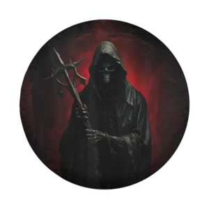 satanic grim reaper demonic staff dark occult spare tire cover design only