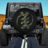 Gye Nyame Adinkra camouflage symbol West African camo spare tire cover no camera hole