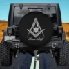 hiram abiff freemason all-seeing eye spare tire cover no camera hole on Jeep