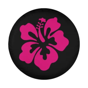 Hot pink hibiscus flower beach bum design full back graphic