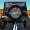 Hot Wheels checked circle logo spare tire cover no camera hole for Honda CRV