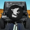 howling dog spiked collar punk goth spare tire cover no camera hole
