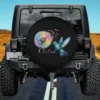 hummingbird rainbow dandelion be kind art spare tire cover no camera hole