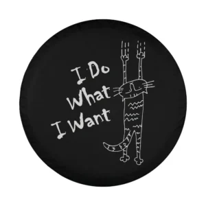i do what i want claw marks cat hand-drawn design for tire cover