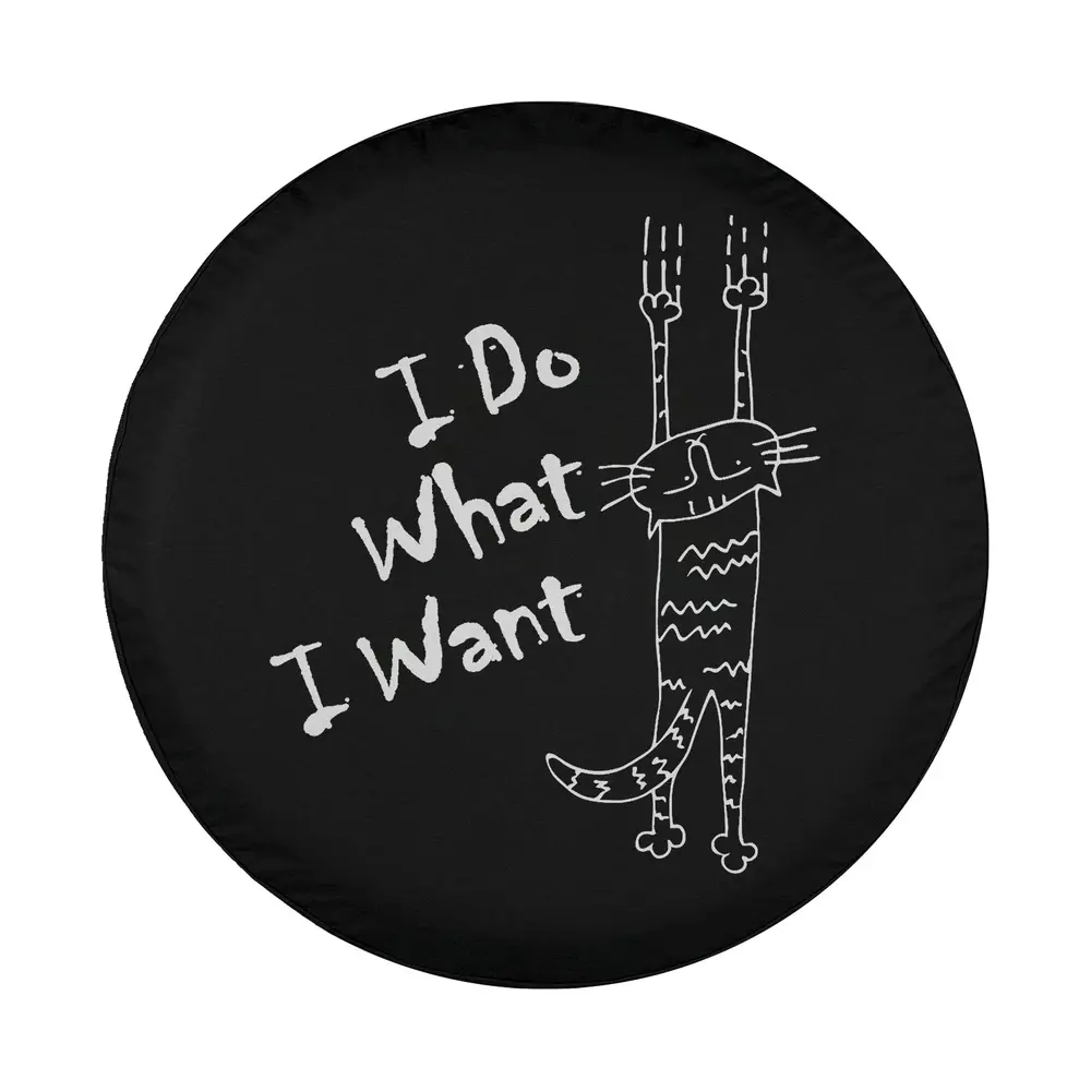 i do what i want claw marks cat hand-drawn design for tire cover