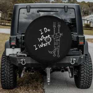 i do what i want claw marks cat spare tire cover with camera hole for Jeep Bronco