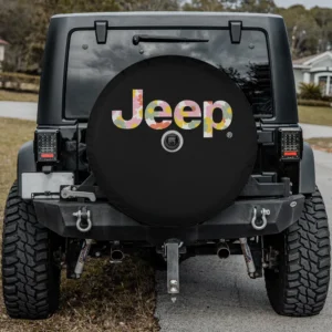 iconic floral Jeep logo officially licensed spare tire cover with camera hole