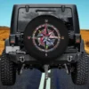 International country flags compass world flag spare tire cover no camera hole for Jeep RV SUV