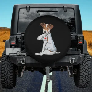 I Love Mom Tattoo Jack Russell Terrier Dog Spare Tire Cover No Camera Hole