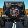 Japanese Pagoda Skeleton Witch Halloween Spare Tire Cover No Camera Hole