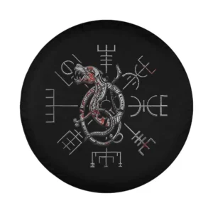 Jormungandr Vegvisir compass Norse Viking spare tire cover design only