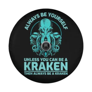 kraken octopus funny motivational design for spare tire cover