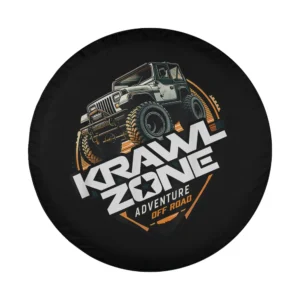 KrawlZone Adventure Offroad badge with Jeep YJ graphic design