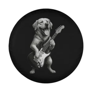 Labrador retriever electric guitar funny dog lover design for spare tire cover